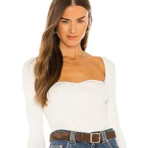 One Grey Day Audrey Sweetheart Top